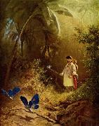 Carl Spitzweg Der Schmetterlingsjager oil painting on canvas